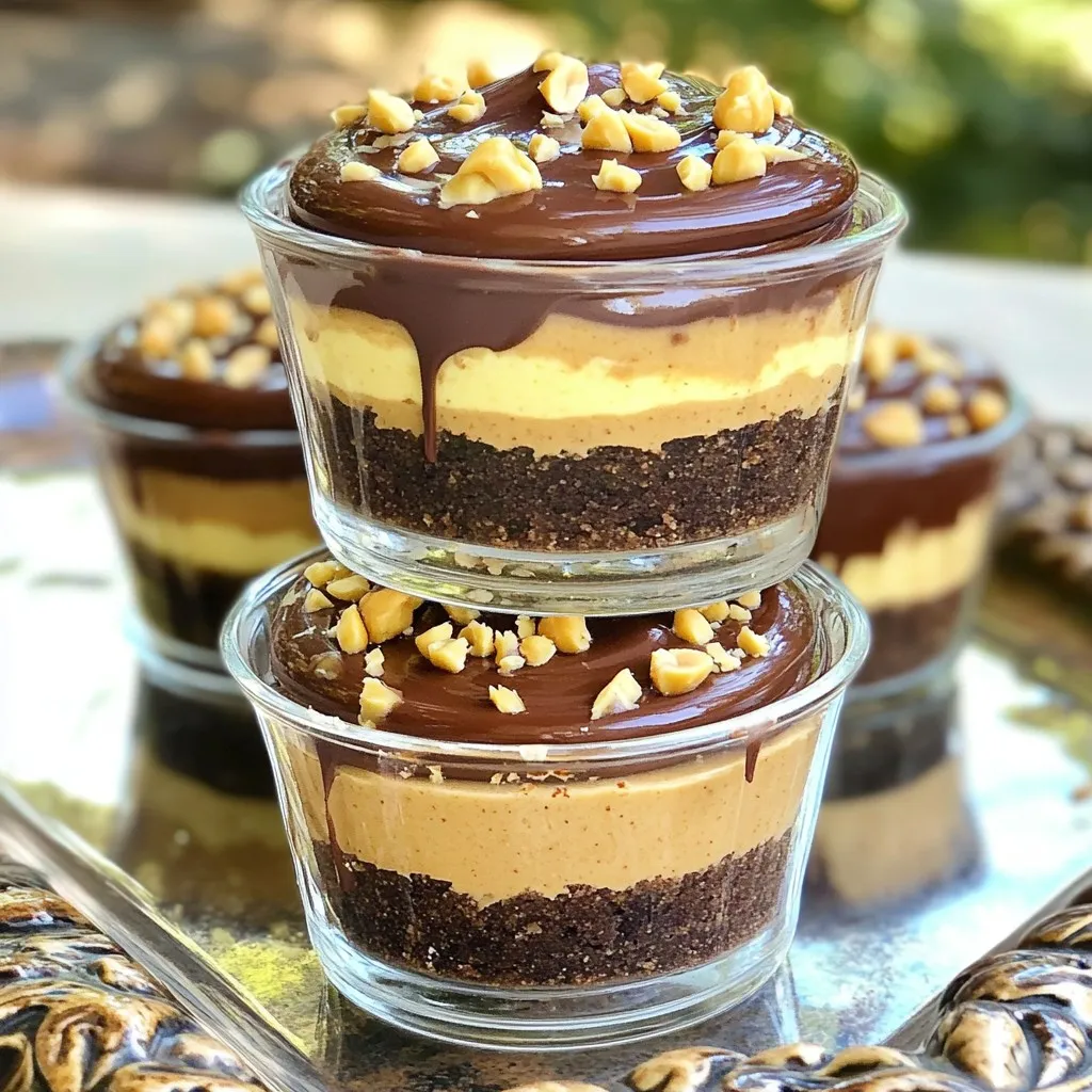 No-Bake Chocolate Peanut Butter Cheesecake Cups Delight