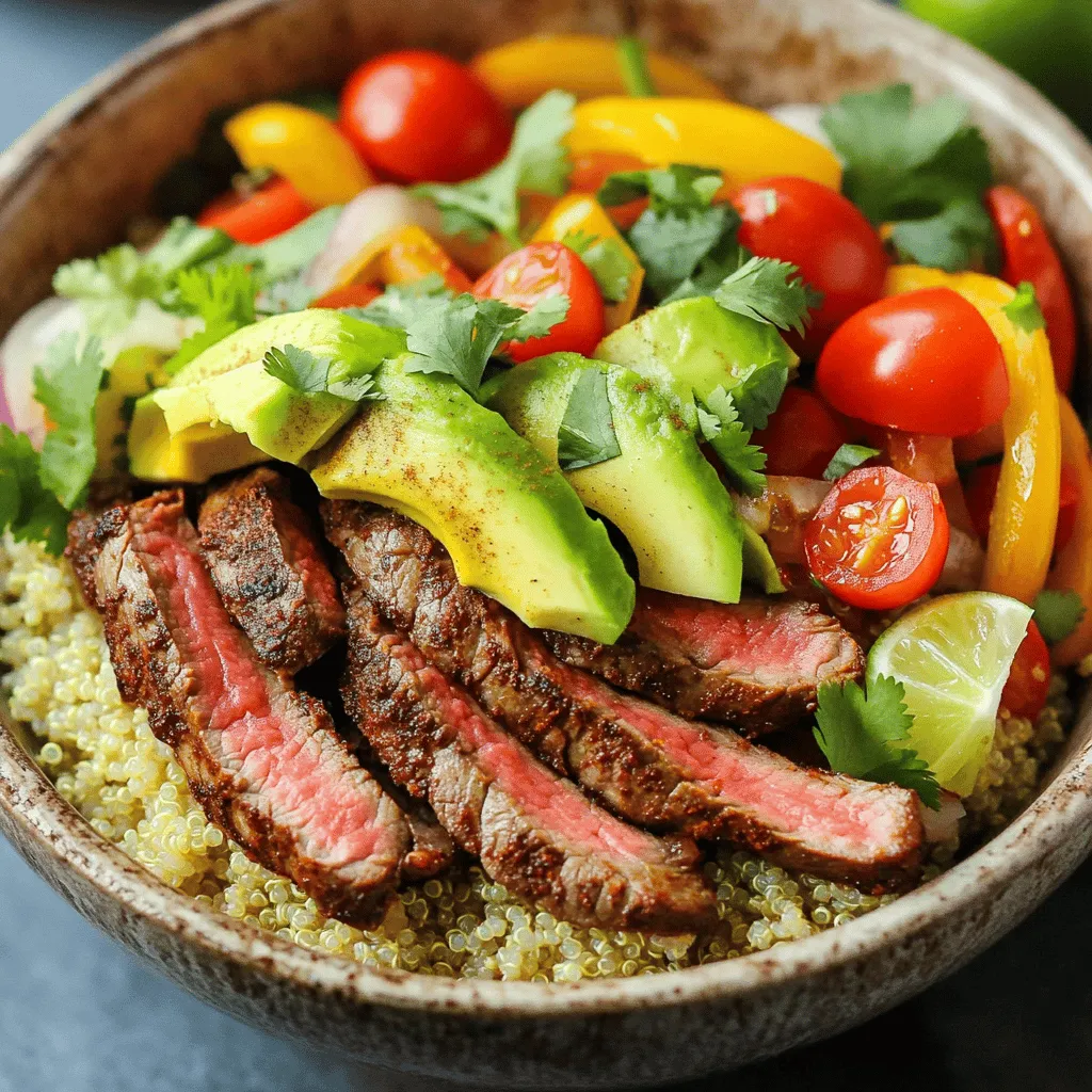 High Protein Steak Fajita Bowl Flavorful and Filling