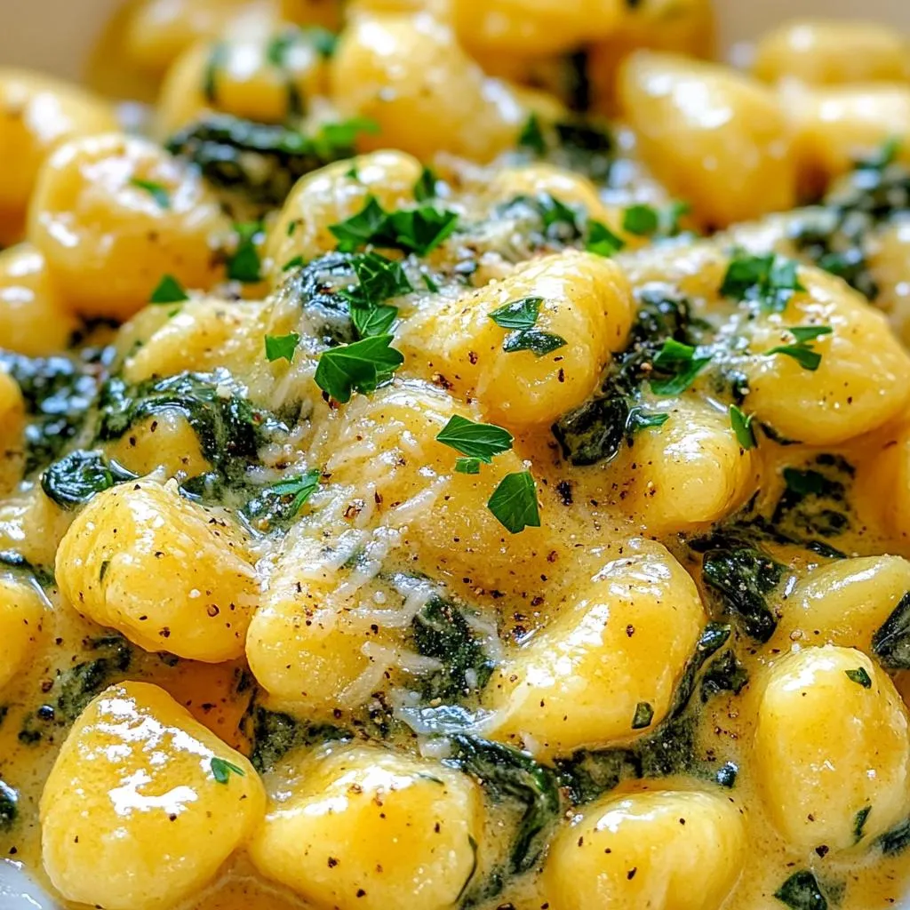 Creamy Garlic Butter Spinach Gnocchi Simple Recipe