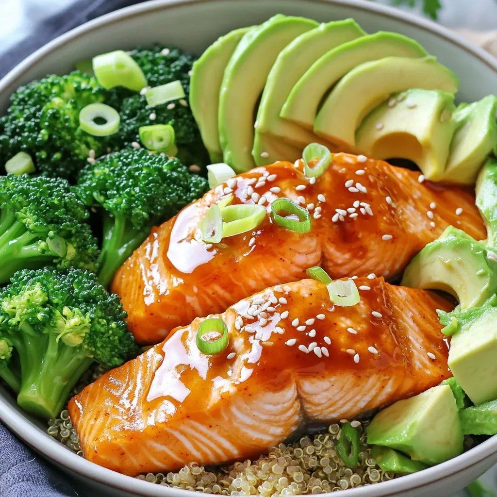 Air Fryer Honey Sriracha Salmon Bowls Flavorful Dish