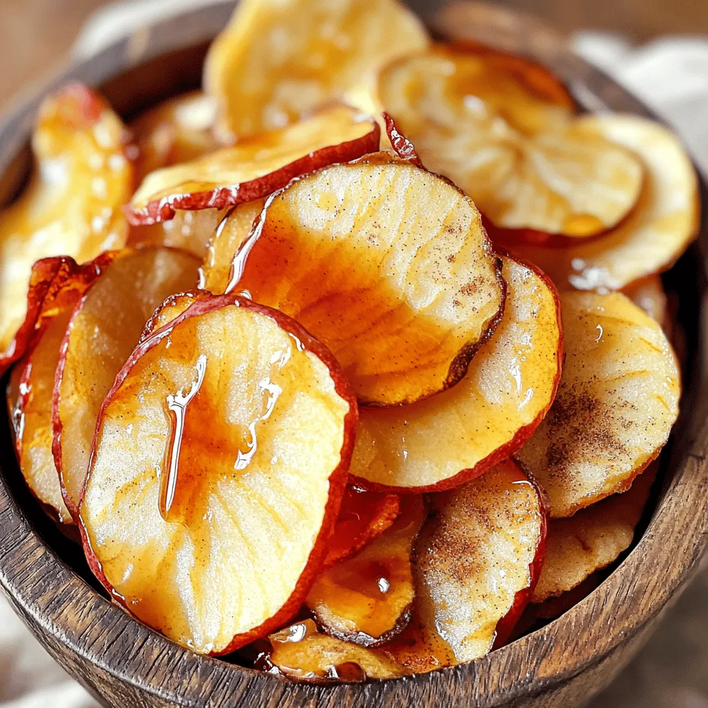 Crispy Air Fryer Maple Apple Chips Healthy Snack Option