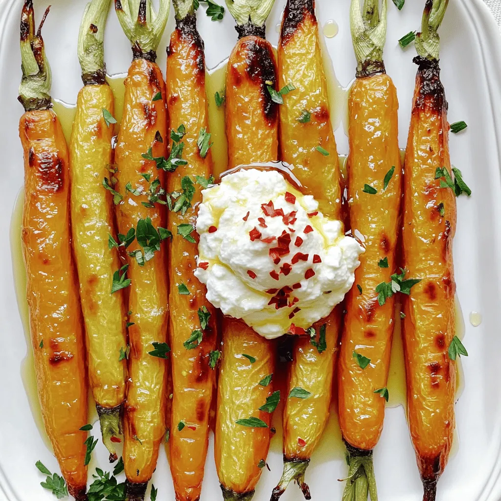 Roasted Carrots with Whipped Ricotta and Hot Honey Delight