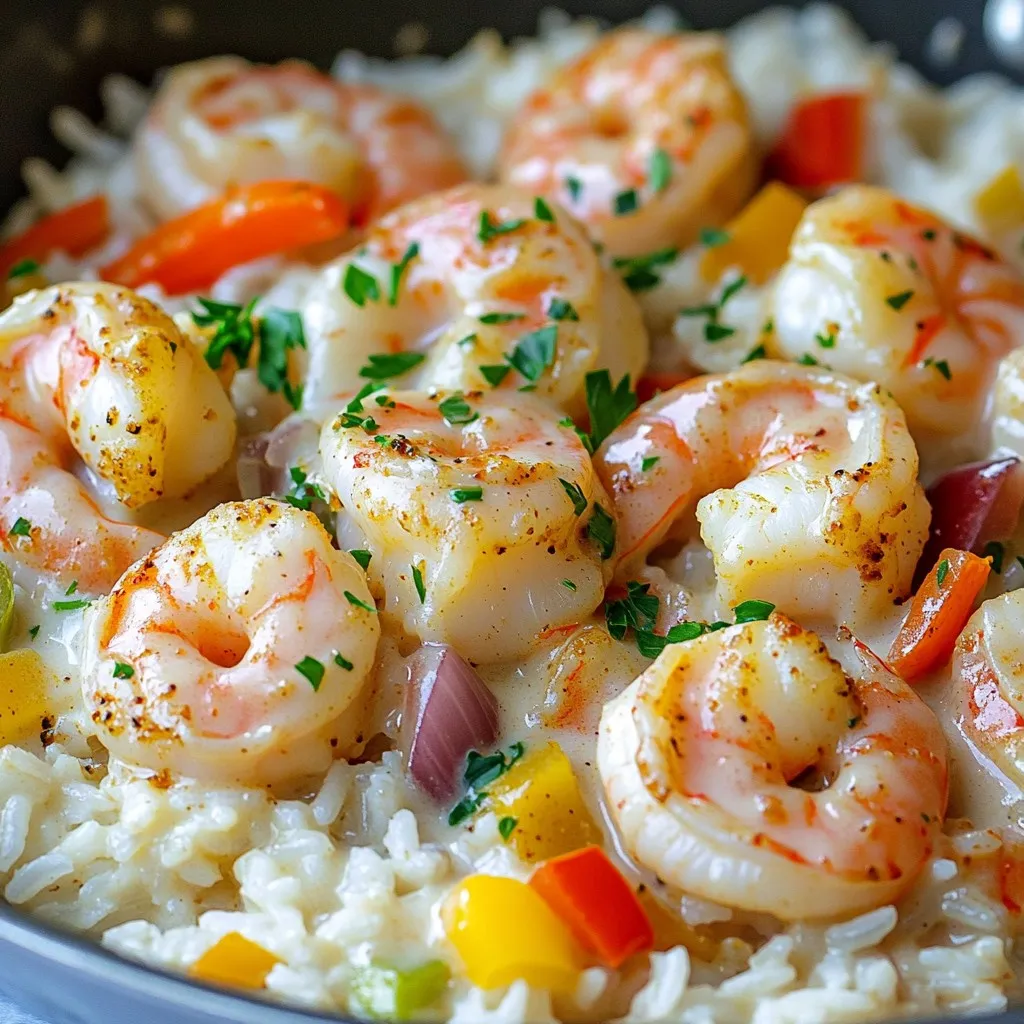 One-Pan Creamy Cajun Shrimp and Rice Delight