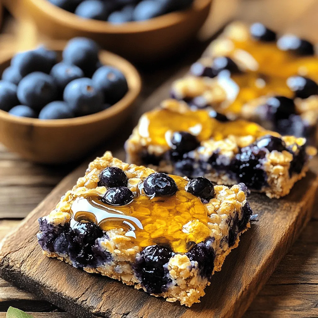Blueberry Oatmeal Breakfast Bars Healthy and Tasty Snack
