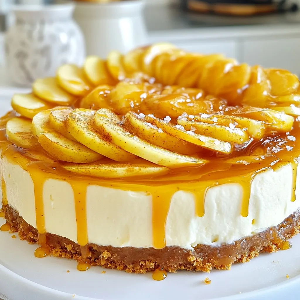 Salted Caramel Apple Pie Cheesecake Delight Recipe