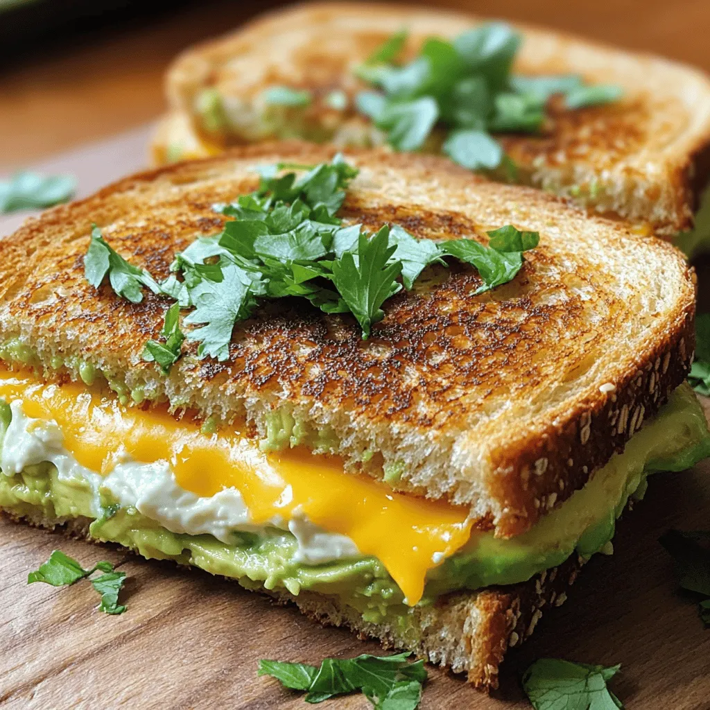 Creamy Avocado Grilled Cheese Irresistible Delight