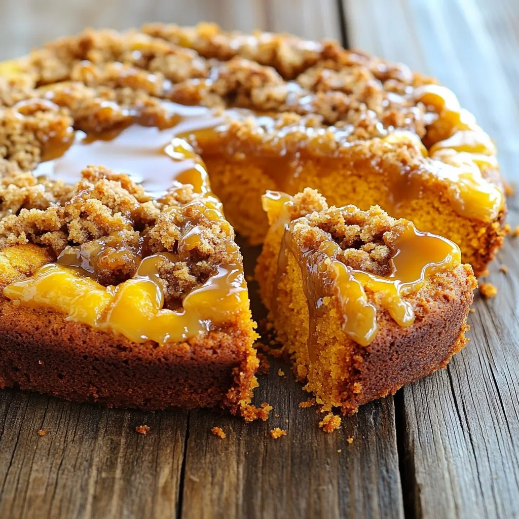 Pumpkin Streusel Coffee Cake with Maple Glaze Delight