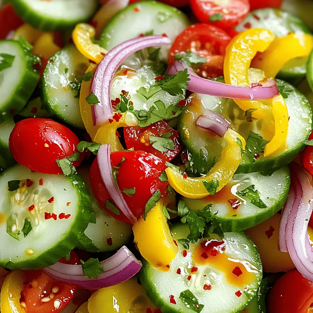 TikTok Cucumber Bell Pepper Salad Fresh and Crunchy