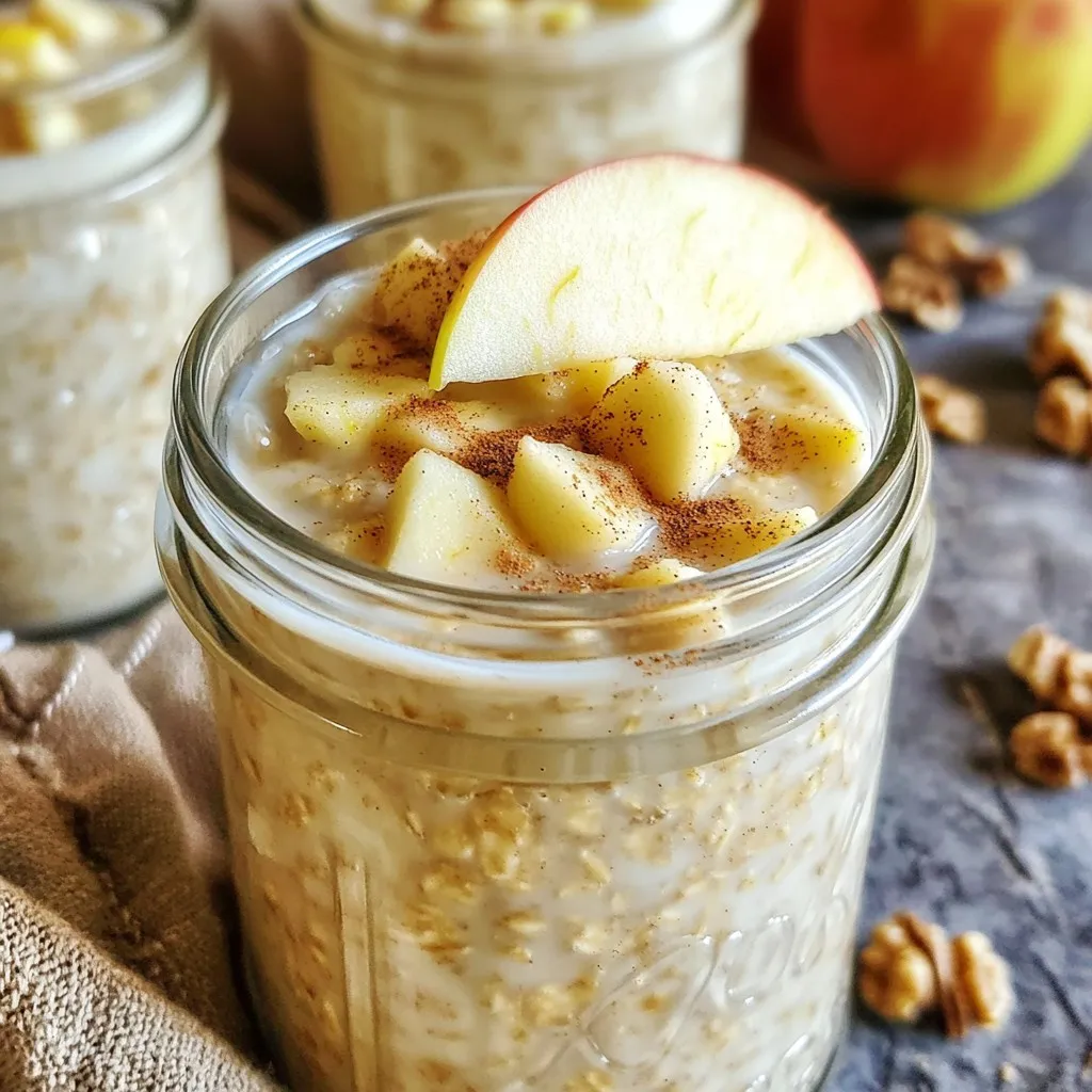 Savory Apple Pie Protein Overnight Oats Recipe