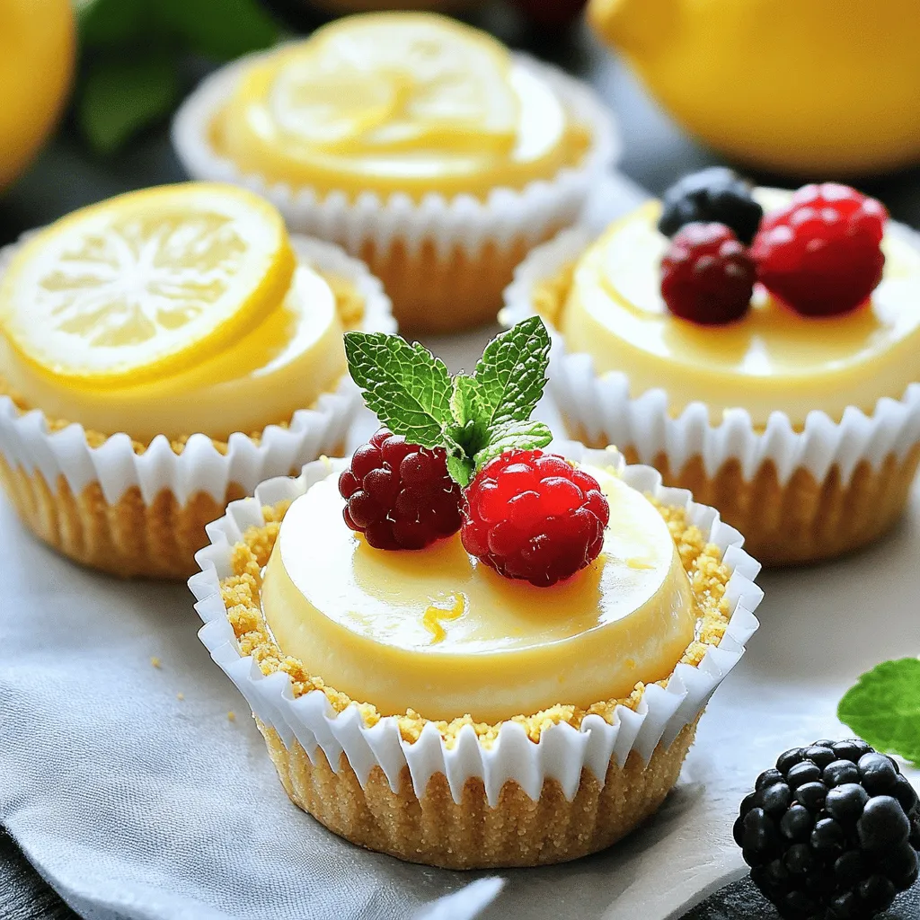 Creamy Mini Lemon Cheesecakes Easy and Delicious Treat