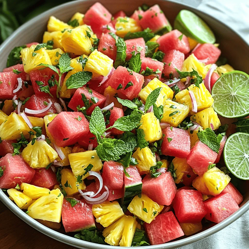 Watermelon Pineapple Salad Fresh and Fruity Delight