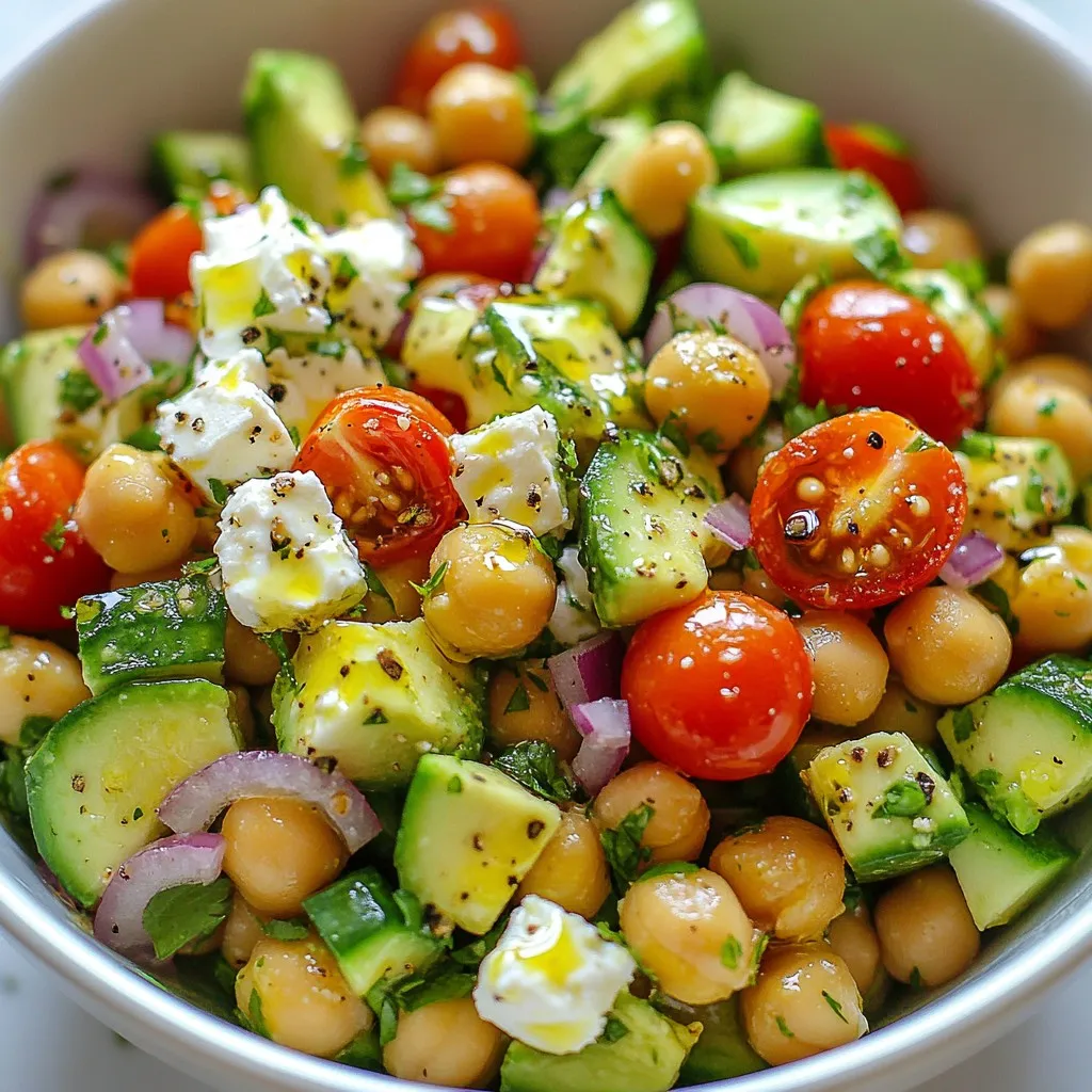 Chickpea Feta Avocado Salad Flavorful and Fresh Mix