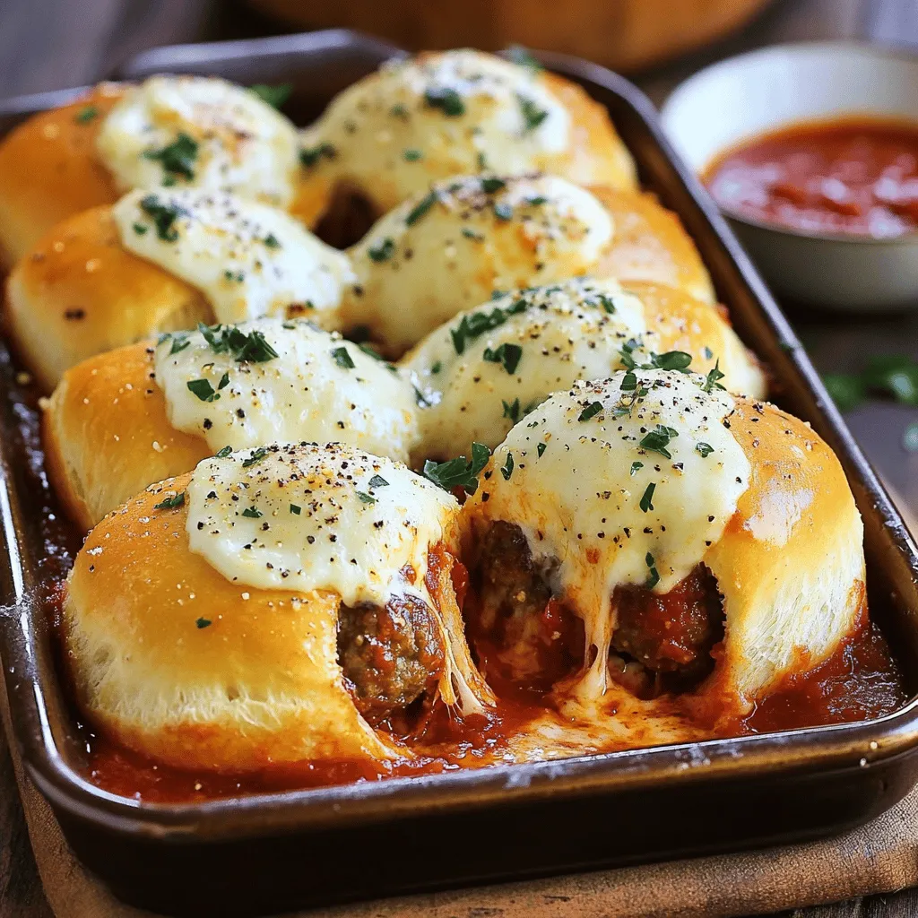 Pull-Apart Meatball Sliders with Garlic Parmesan Butter