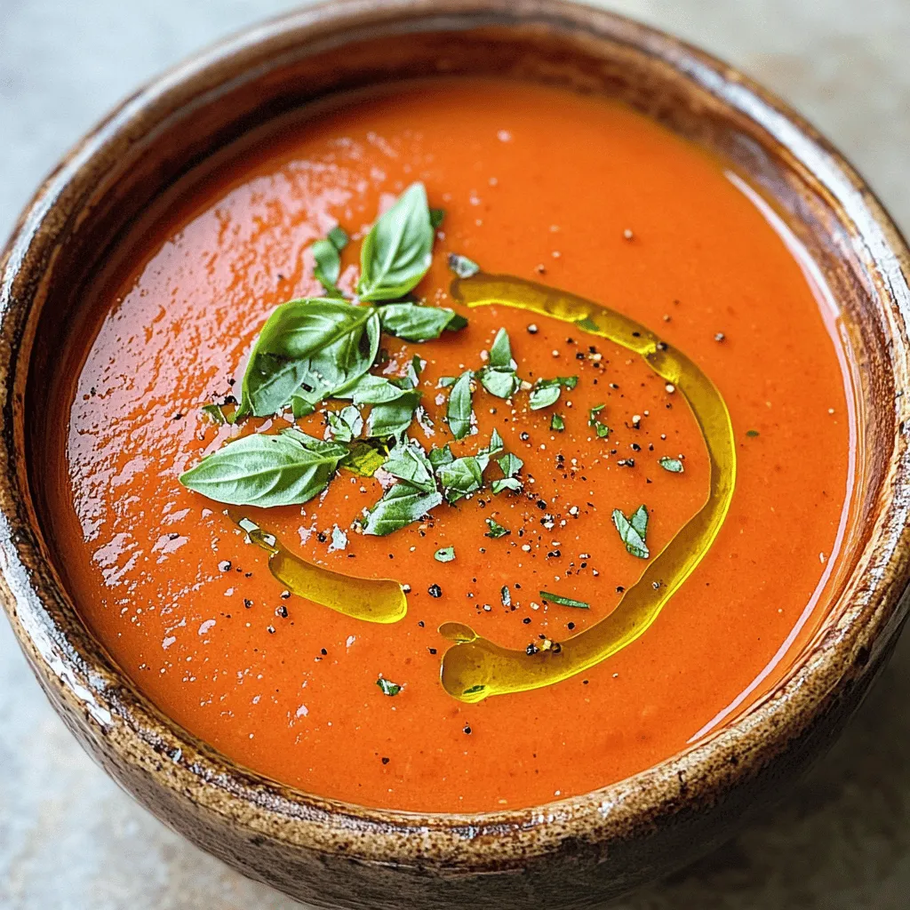 Creamy Roasted Garlic Tomato Soup Savory and Smooth