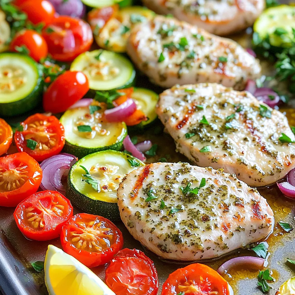 Sheet Pan Garlic Herb Turkey Cutlets &#038; Veggies Delight