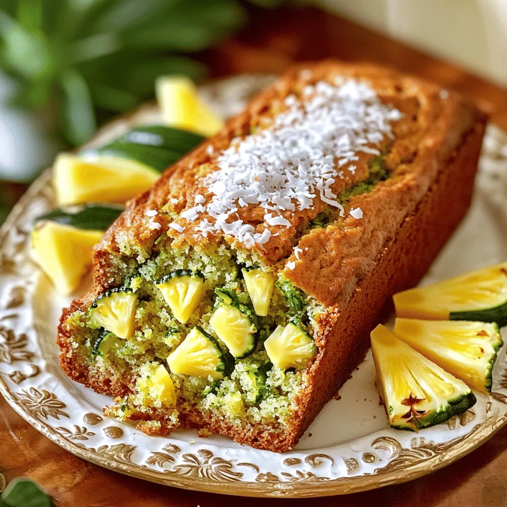 Pina Colada Zucchini Bread Tasty Tropical Treat