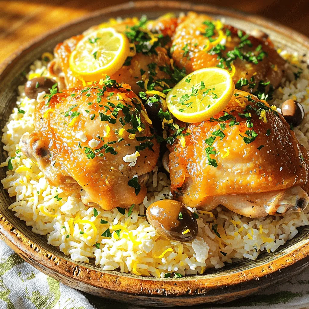 Savory Greek Chicken and Lemon Rice Recipe Delight
