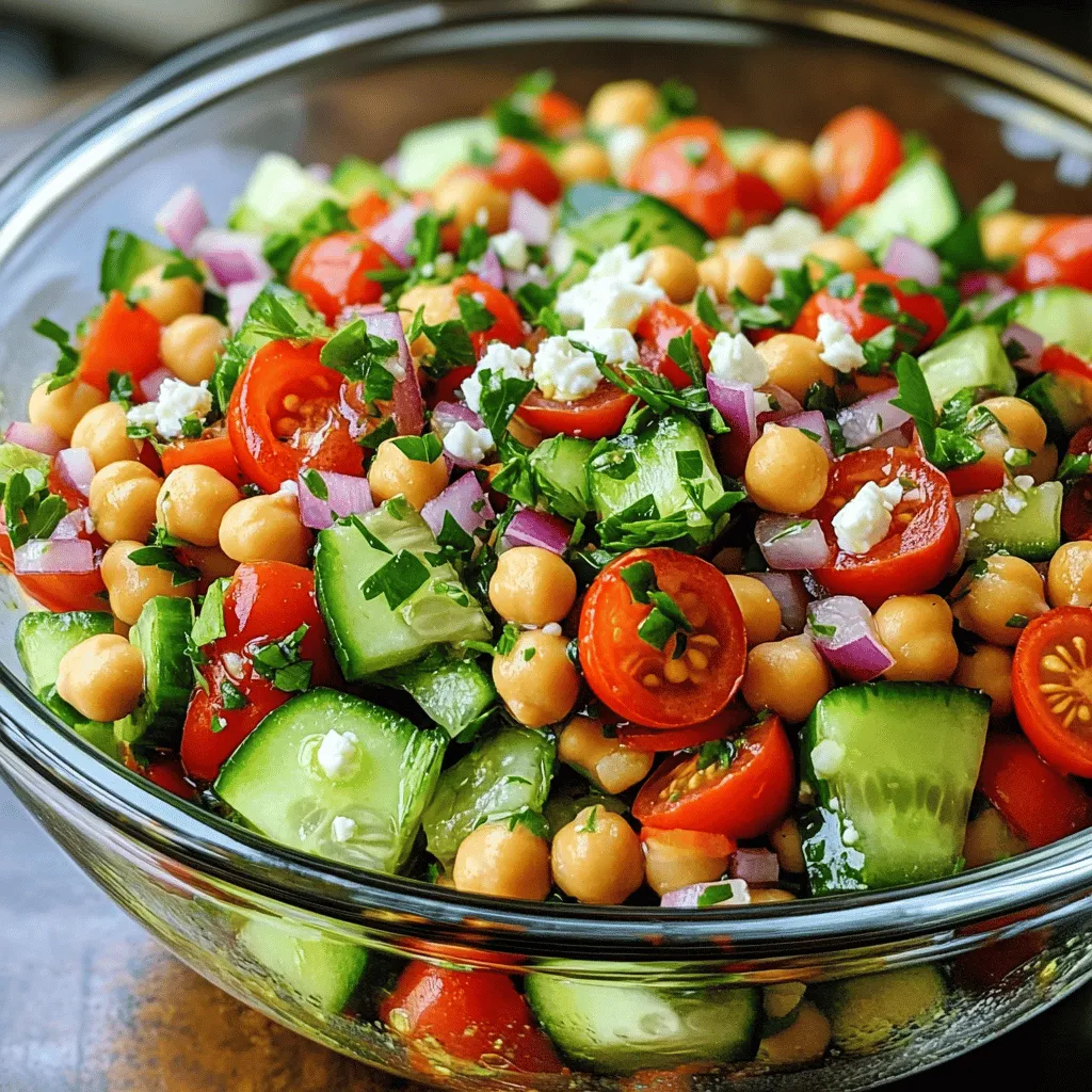 Chickpea Cucumber Salad Fresh and Flavorful Delight