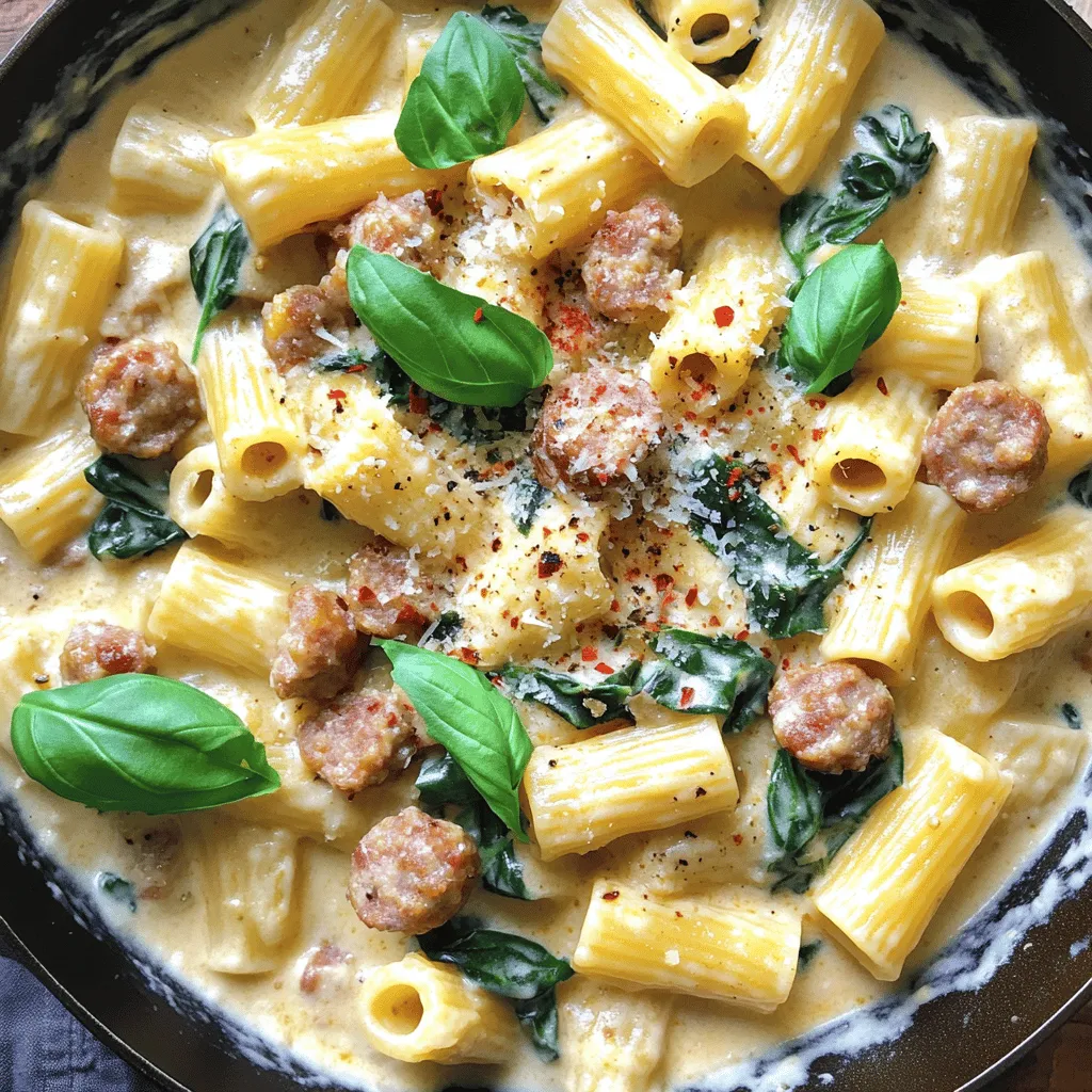 One-Pan Creamy Sausage Rigatoni Tasty Dinner Idea