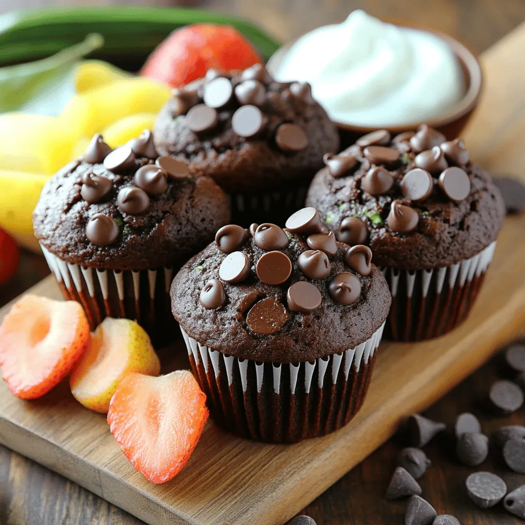 Healthy Chocolate Zucchini Muffins Simple and Tasty