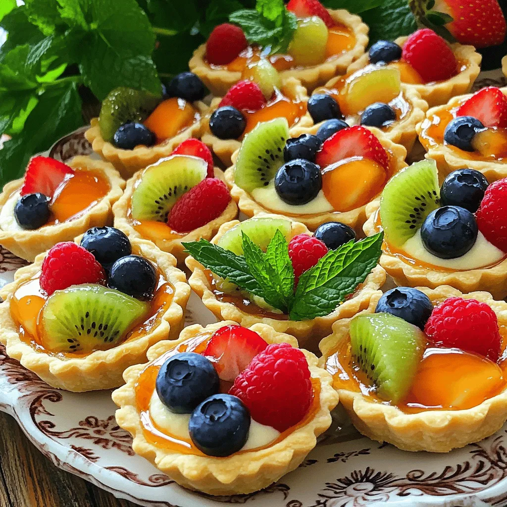 Mini Fruit Tarts with Cream Cheese Filling Delight
