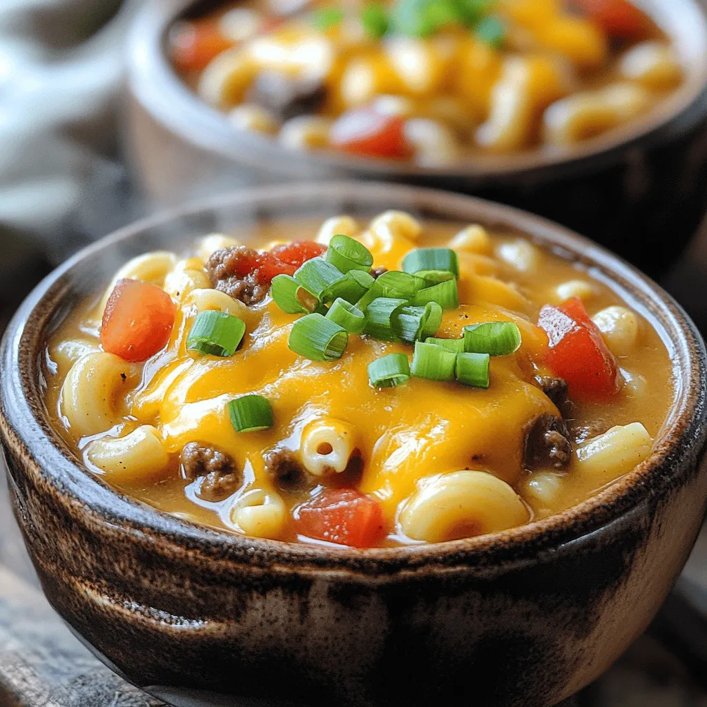 Crockpot Cheeseburger Mac Soup Flavorful Comfort Meal
