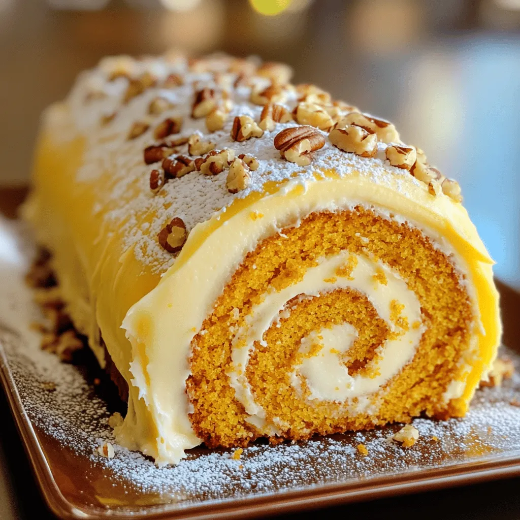 Classic Pumpkin Spice Cake Roll Tasty Fall Delight