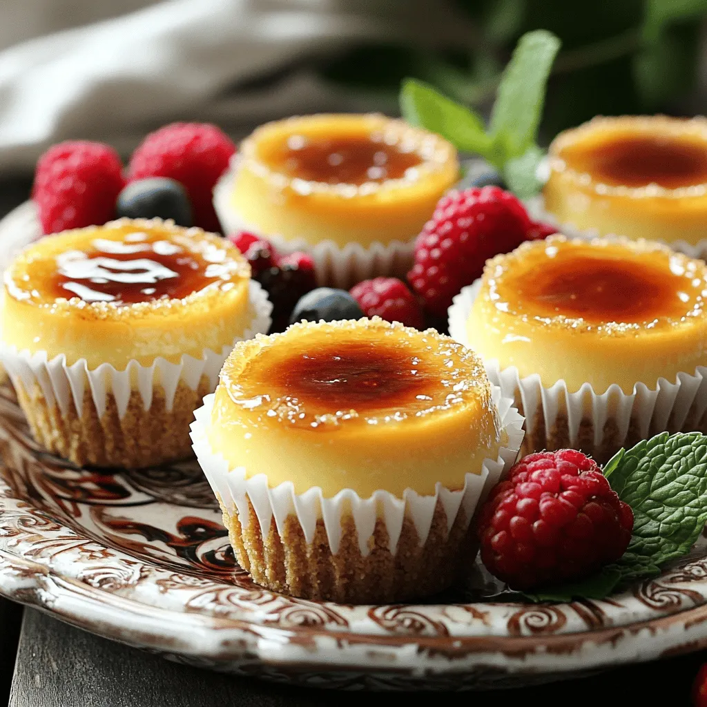 Mini Crème Brûlée Cheesecakes Creamy Delightful Treat