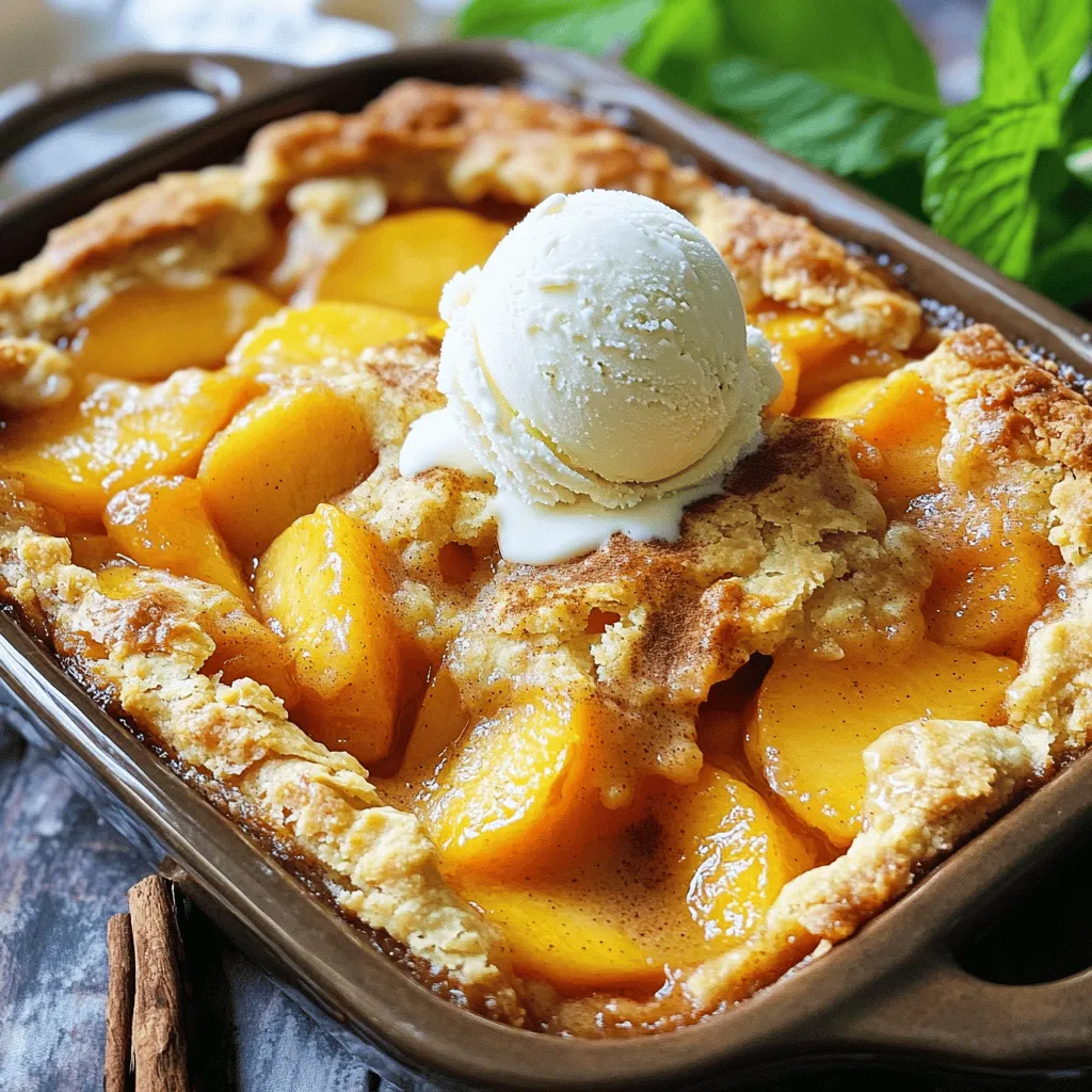 Easy Homemade Peach Cobbler Delicious Dessert Recipe
