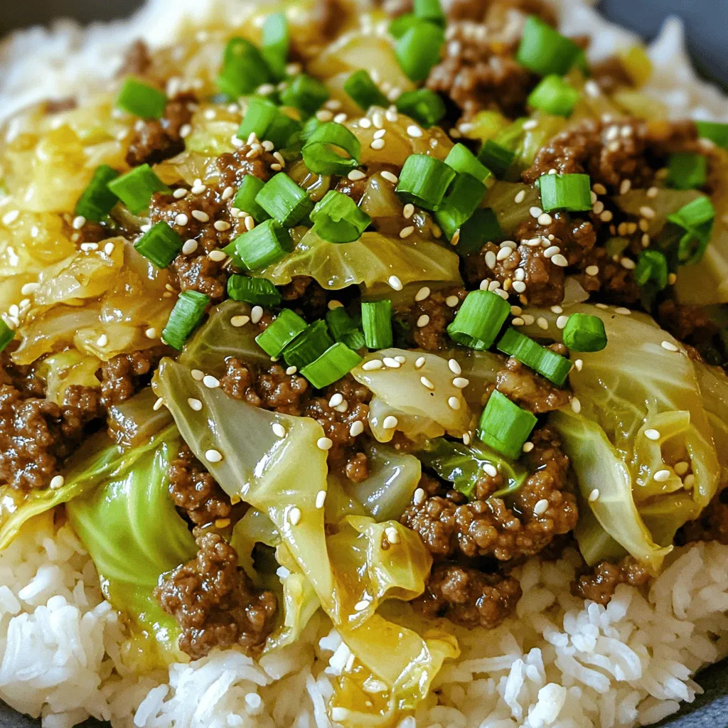 Quick Chinese Ground Beef &#038; Cabbage Stir Fry Recipe