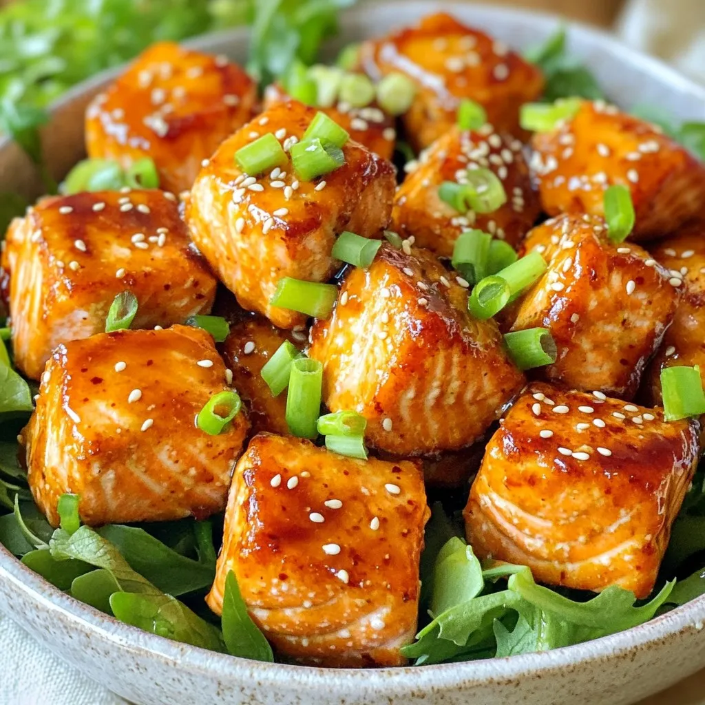 Crispy Air Fryer Teriyaki Salmon Bites Recipe Now