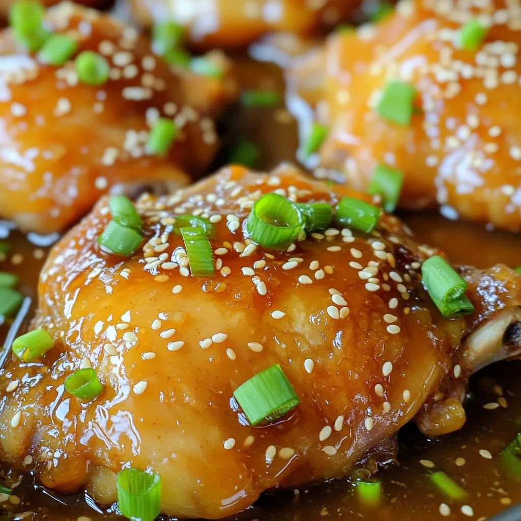 Slow Cooker Honey Garlic Chicken Thighs Tasty Dish
