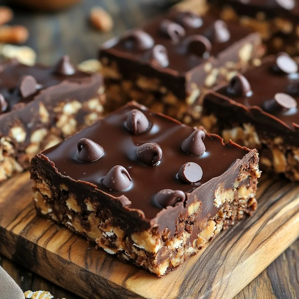No-Bake Chocolate Peanut Butter Protein Bars Delight