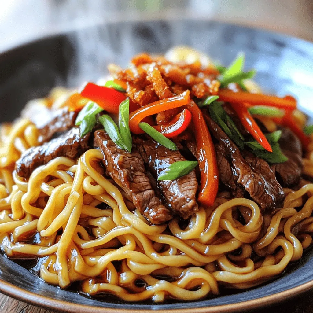 Better-Than-Takeout Mongolian Beef Noodles Delight