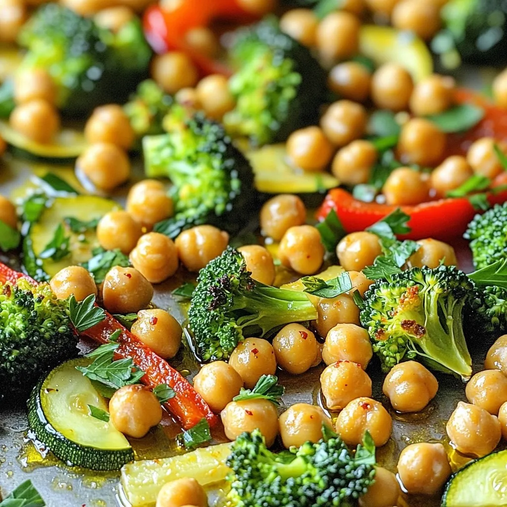 Sheet-Pan Lemon Garlic Chickpeas &#038; Veggies Delight