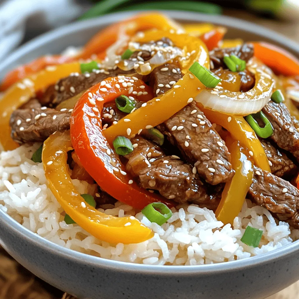 Beef and Pepper Rice Bowls Flavor-Packed Meal