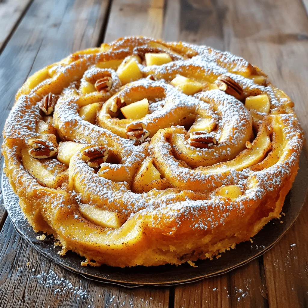 Indulgent Apple Cinnamon Roll Cake Flavorful Treat