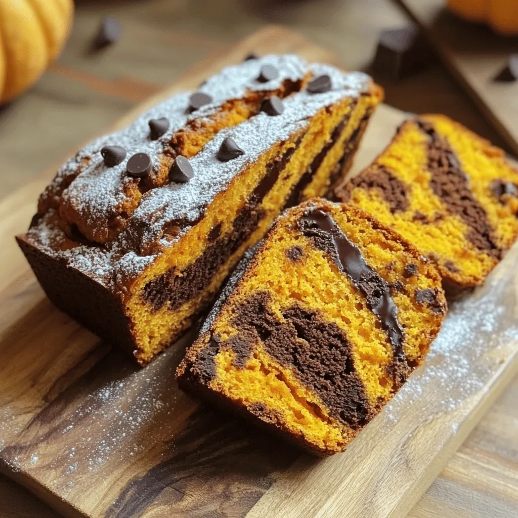 Pumpkin Chocolate Marble Bread Simple and Tasty Treat