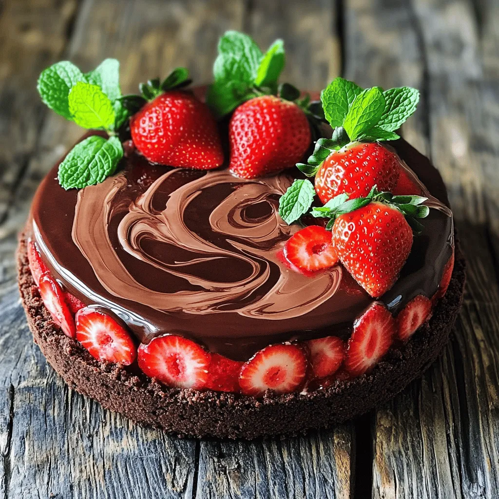 Frozen Chocolate Strawberry Cake Delightful No-Bake Treat