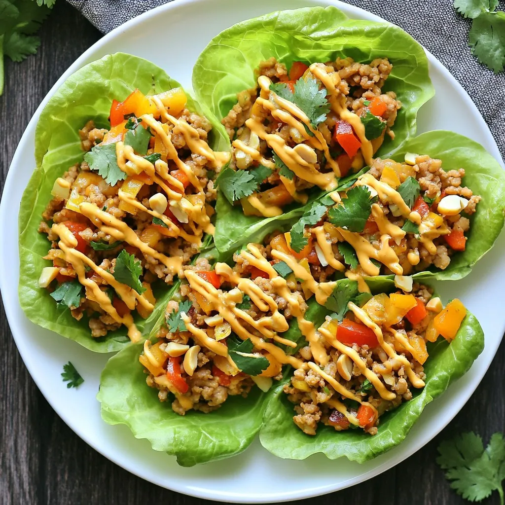 Thai Peanut Chicken Lettuce Wraps Flavorful Easy Meal