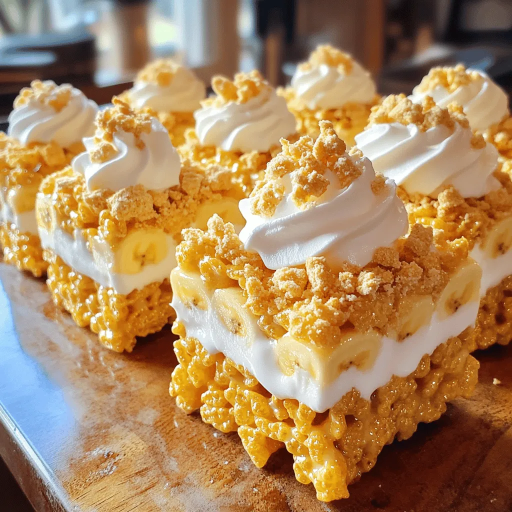 Banana Pudding Rice Krispie Treats Tasty and Fun Snack