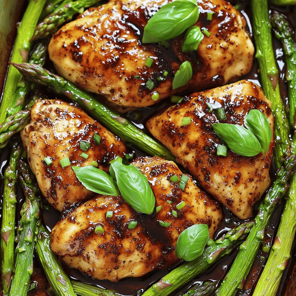 One Pan Balsamic Chicken And Asparagus Simple Dish