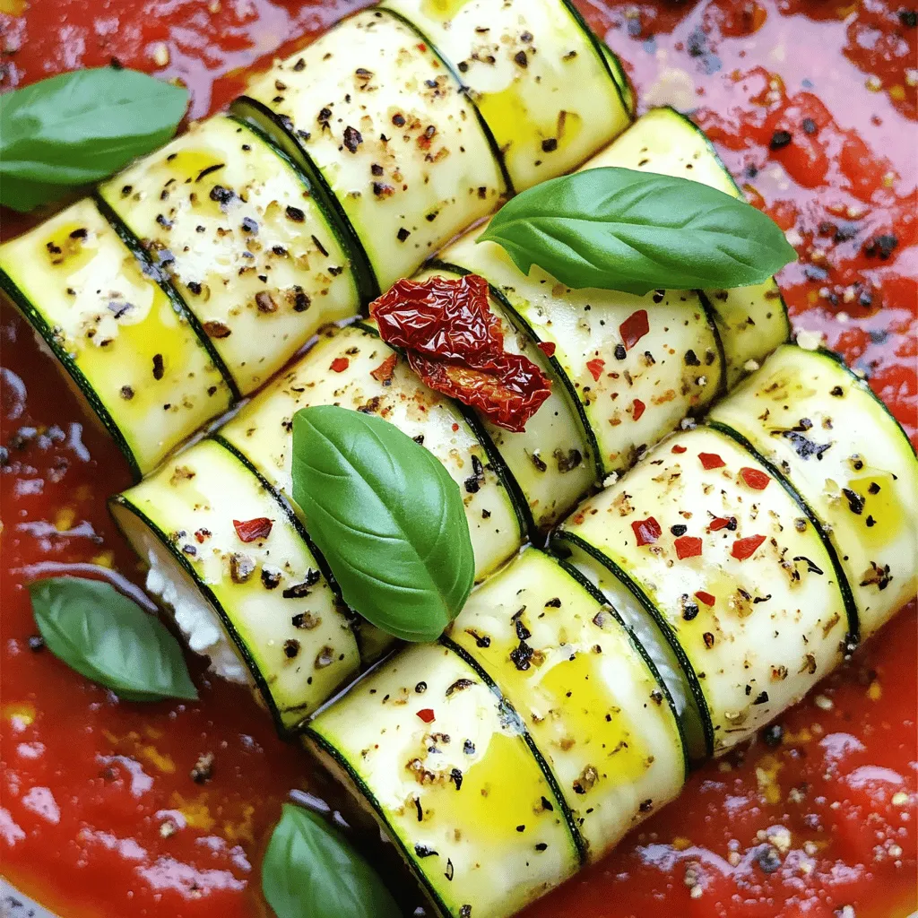 Zucchini Röllchen Tasty and Simple Meal Idea