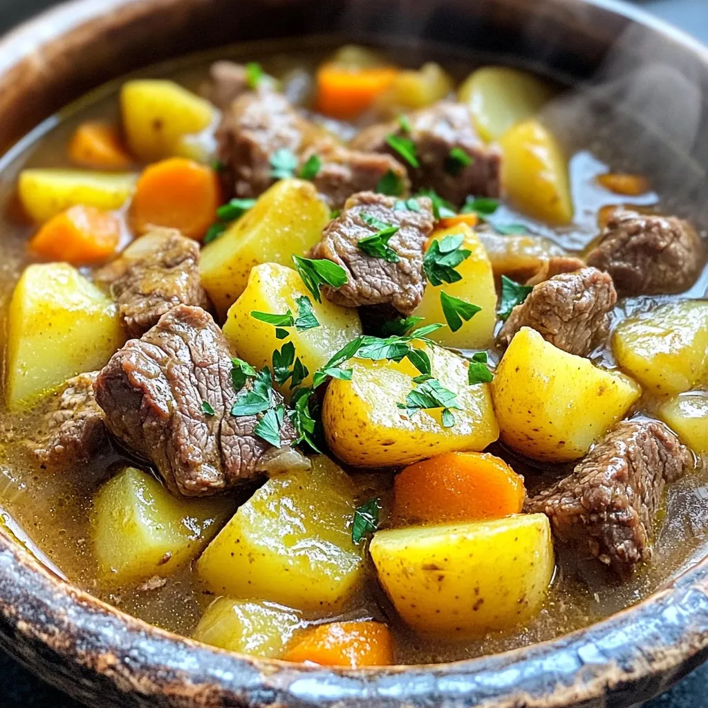Slow Cooker Beef and Potato Stew Easy Comfort Meal