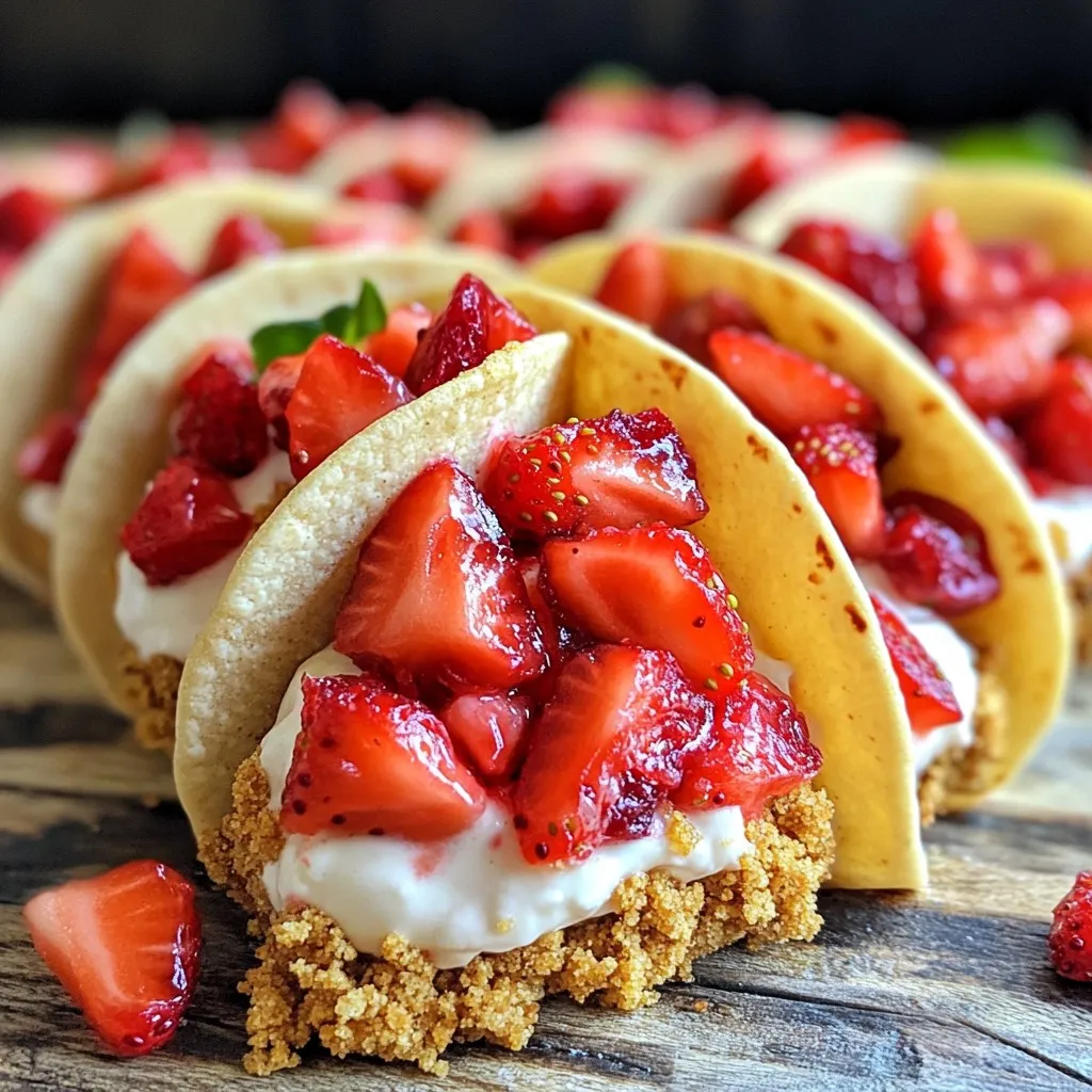 Strawberry Crunch Cheesecake Tacos Delightful Treat