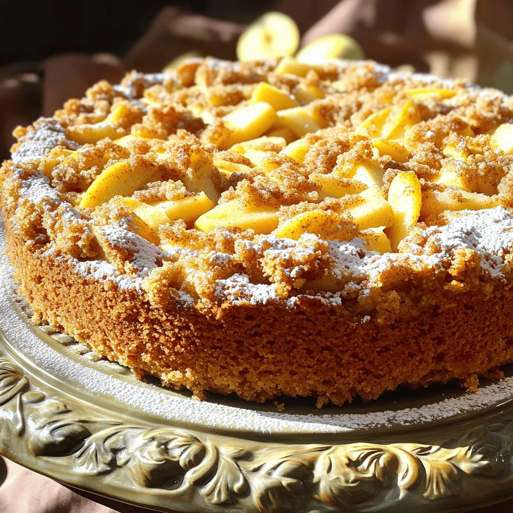 Apple Crumb Cake with Cinnamon Drizzle Delight