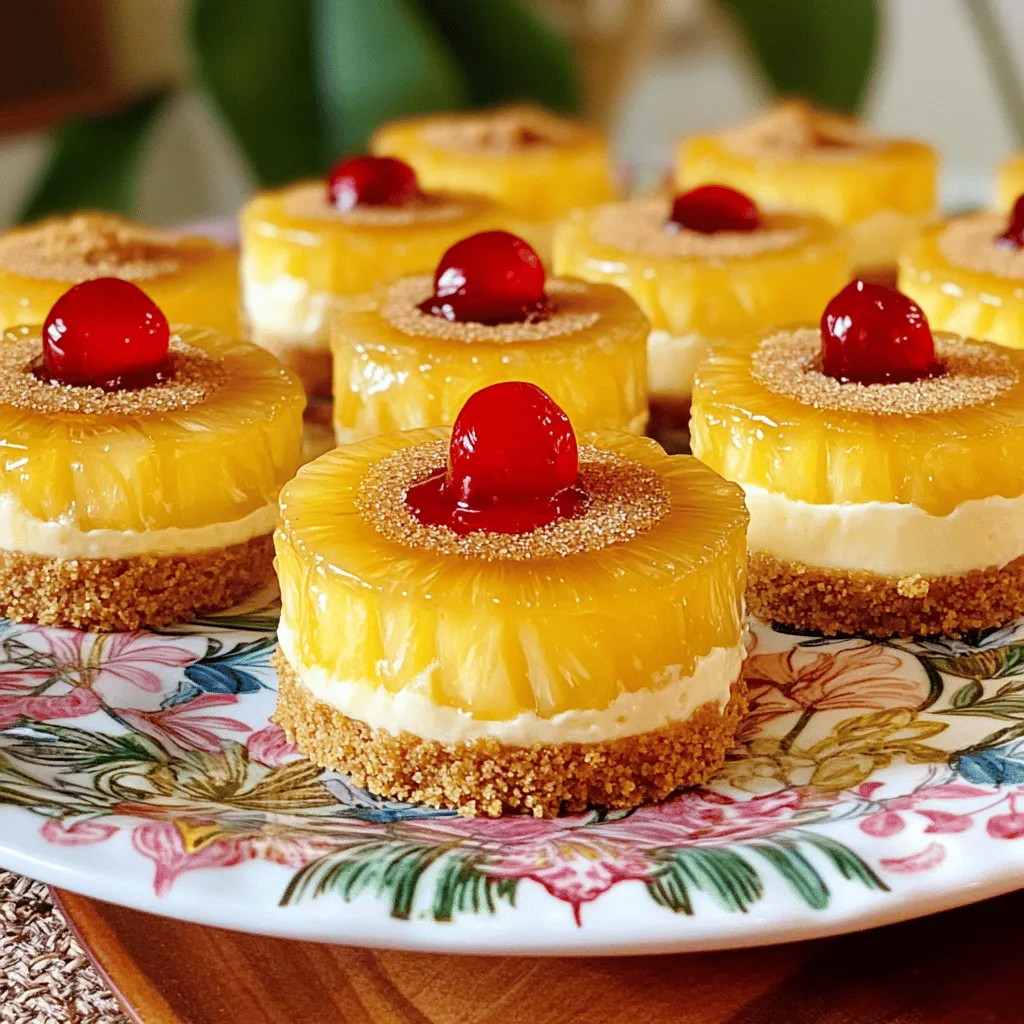 Mini Pineapple Upside-Down Cheesecakes Flavorful Treat