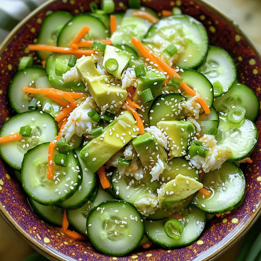 California Roll Cucumber Salad Fresh and Tasty Treat