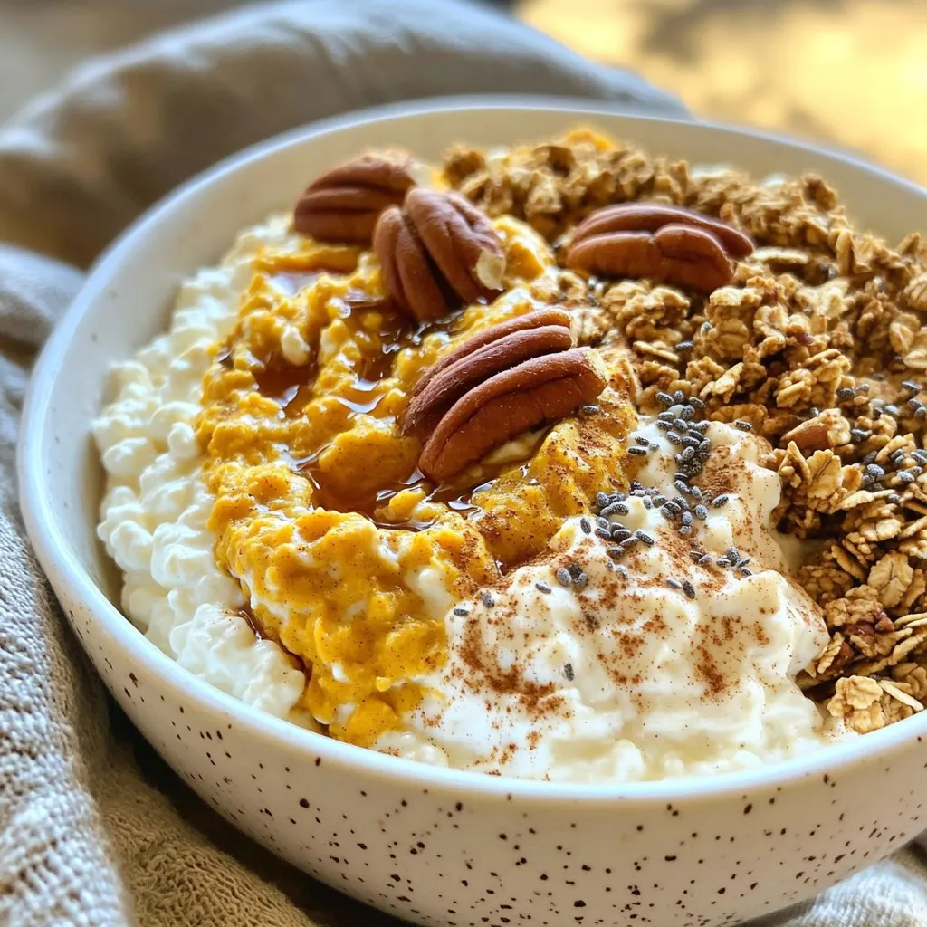 Protein Pumpkin Spice Cottage Cheese Bowl Delight
