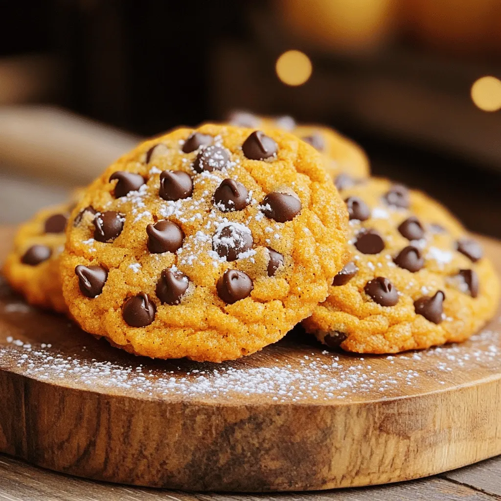 Soft Pumpkin Chocolate Chip Cookies Delightful Treat